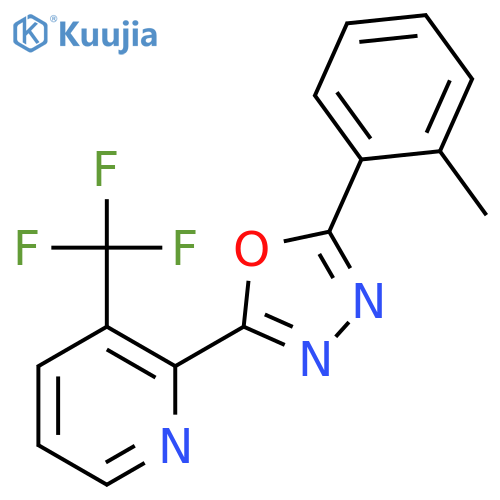PYRIDINE, 2-[5-(2-METHYLPHENYL)-1,3,4-OXADIAZOL-2-YL]-3-(TRIFLUOROMETHYL)- structure