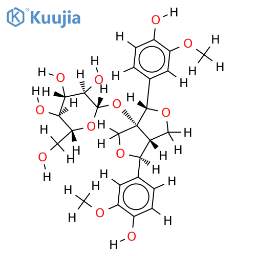 (+)-1-hydroxy-2-epipinoresinol-1-beta-D-glucoside structure