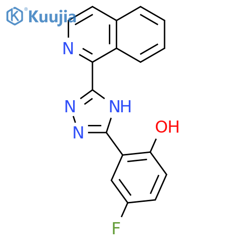 PHENOL, 4-FLUORO-2-[5-(1-ISOQUINOLINYL)-1H-1,2,4-TRIAZOL-3-YL]- structure