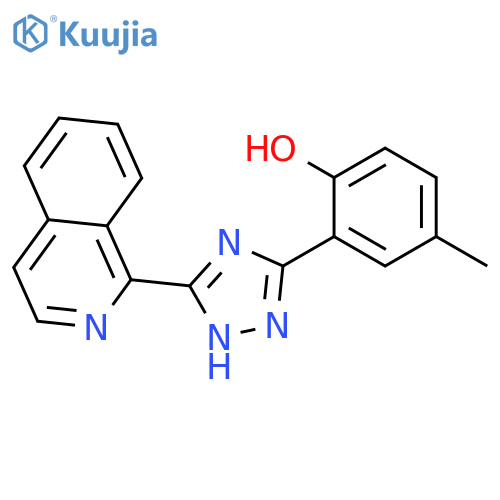 PHENOL, 2-[5-(1-ISOQUINOLINYL)-1H-1,2,4-TRIAZOL-3-YL]-4-METHYL- structure