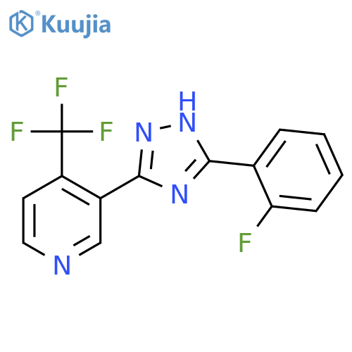 PYRIDINE, 3-[5-(2-FLUOROPHENYL)-1H-1,2,4-TRIAZOL-3-YL]-4-(TRIFLUOROMETHYL)- structure