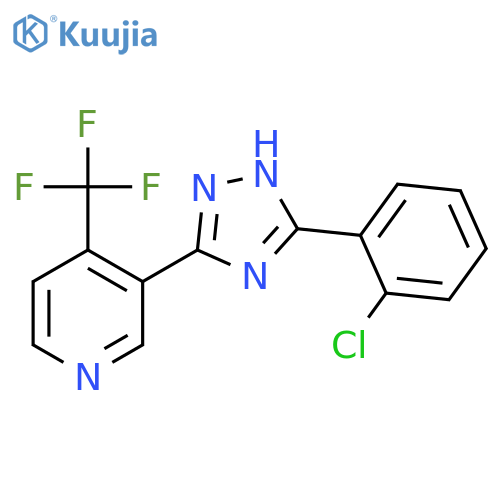 Pyridine, 3-[5-(2-chlorophenyl)-1H-1,2,4-triazol-3-yl]-4-(trifluoromethyl)- structure
