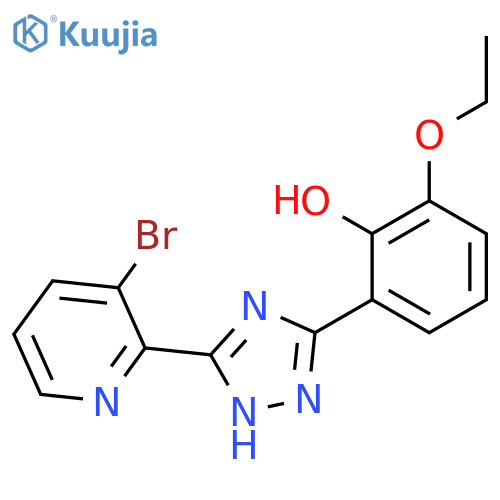PHENOL, 2-[5-(3-BROMO-2-PYRIDINYL)-1H-1,2,4-TRIAZOL-3-YL]-6-ETHOXY- structure
