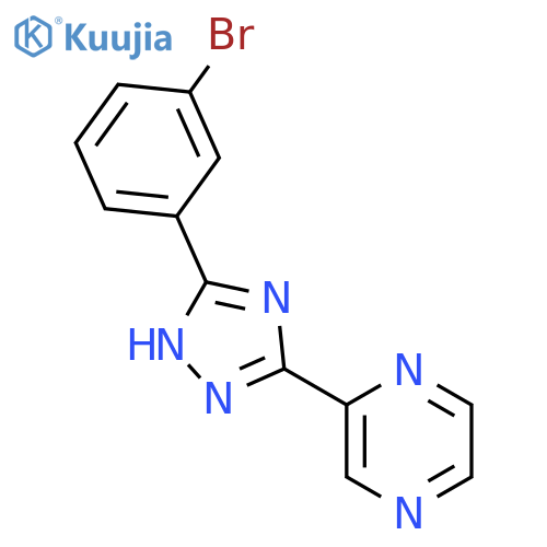 Pyrazine, [5-(3-bromophenyl)-1H-1,2,4-triazol-3-yl]- structure