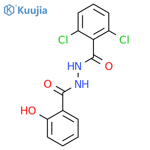 Benzoic acid, 2,6-dichloro-, 2-(2-hydroxybenzoyl)hydrazide structure