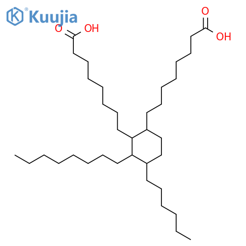 1,2-Cyclohexanedioctanoic acid, 4-hexyl-3-octyl- structure