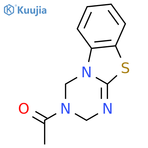 1-(2H-[1,3,5]triazino[2,1-b][1,3]benzothiazol-3(4H)-yl)ethanone structure