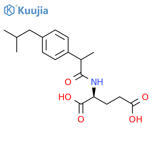 L-GLUTAMIC ACID, N-[2-[4-(2-METHYLPROPYL)PHENYL]-1-OXOPROPYL]- structure
