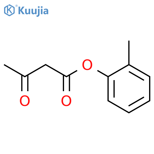 Butanoic acid, 3-oxo-, 2-methylphenyl ester structure