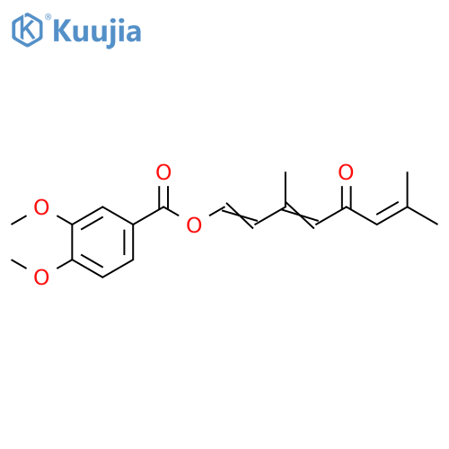 Benzoic acid, 3,4-dimethoxy-, 3,7-dimethyl-5-oxo-1,3,6-octatrienyl ester (9CI) structure