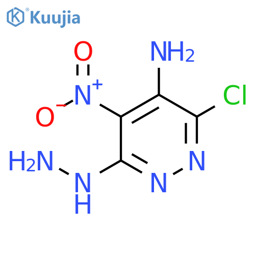 3-chloro-6-hydrazinyl-5-nitro-4-Pyridazinamine structure
