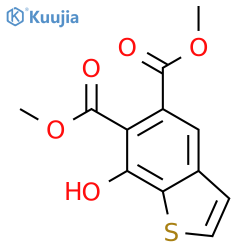 Benzo[b]thiophene-5,6-dicarboxylic acid, 7-hydroxy-, dimethyl ester structure