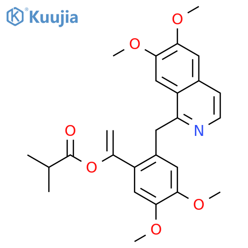 1-{2-[(6,7-dimethoxyisoquinolin-1-yl)methyl]-4,5-dimethoxyphenyl}ethenyl 2-methylpropanoate structure