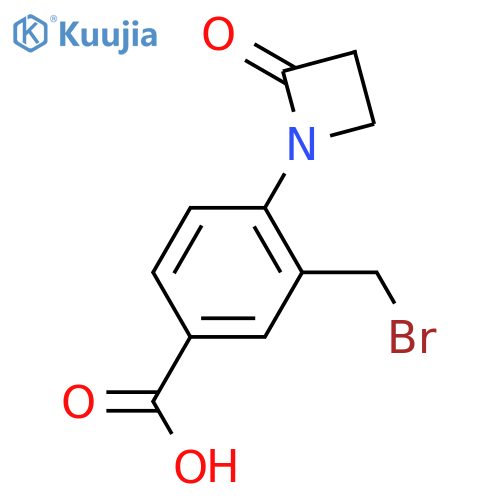 Benzoic acid, 3-(bromomethyl)-4-(2-oxo-1-azetidinyl)- structure
