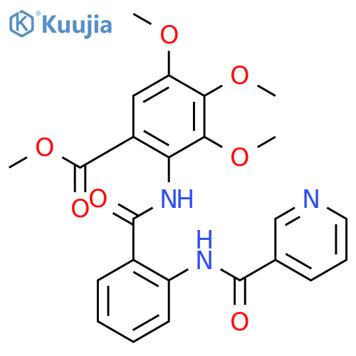 methyl 3,4,5-trimethoxy-2-((2-((3-pyridinylcarbonyl)amino)benzoyl)amino)benzoate structure