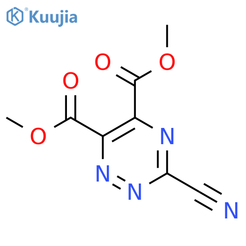 1,2,4-TRIAZINE-5,6-DICARBOXYLIC ACID, 3-CYANO-, DIMETHYL ESTER structure