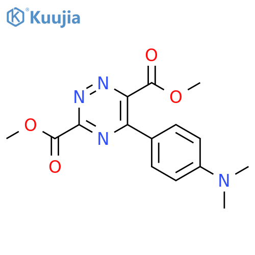 1,2,4-Triazine-3,6-dicarboxylic acid, 5-[4-(dimethylamino)phenyl]-, 3,6-dimethyl ester structure