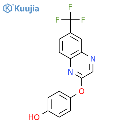 PHENOL, 4-[[6-(TRIFLUOROMETHYL)-2-QUINOXALINYL]OXY]- structure
