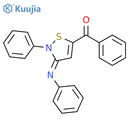 Methanone, [2,3-dihydro-2-phenyl-3-(phenylimino)-5-isothiazolyl]phenyl- structure