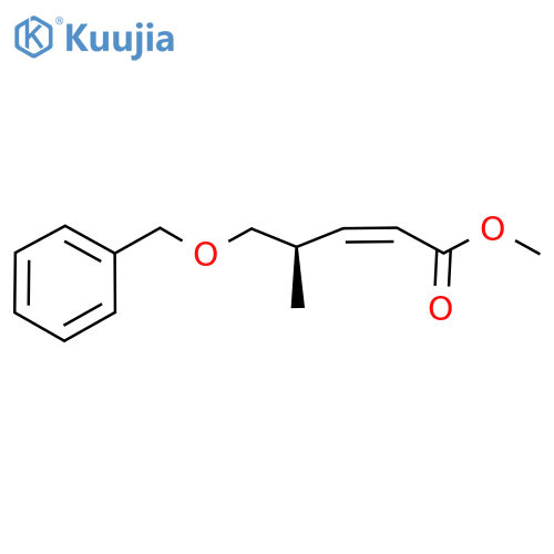 2-​Pentenoic acid, 4-​methyl-​5-​(phenylmethoxy)​-​, methyl ester, [R-​(Z)​]​- structure