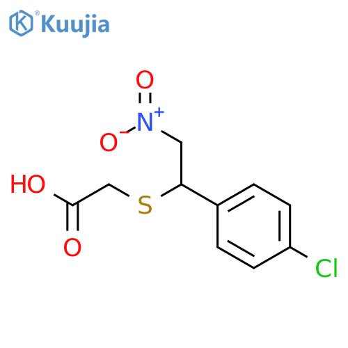 ACETIC ACID, [[1-(4-CHLOROPHENYL)-2-NITROETHYL]THIO]- structure