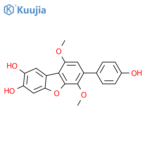 2,3-Dibenzofurandiol, 7-(4-hydroxyphenyl)-6,9-dimethoxy- structure