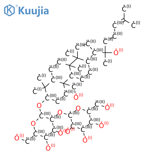 β-D-Glucopyranoside, (3β)-19,20-dihydroxydammar-24-en-3-yl 2-O-β-D-glucopyranosyl- (9CI) structure