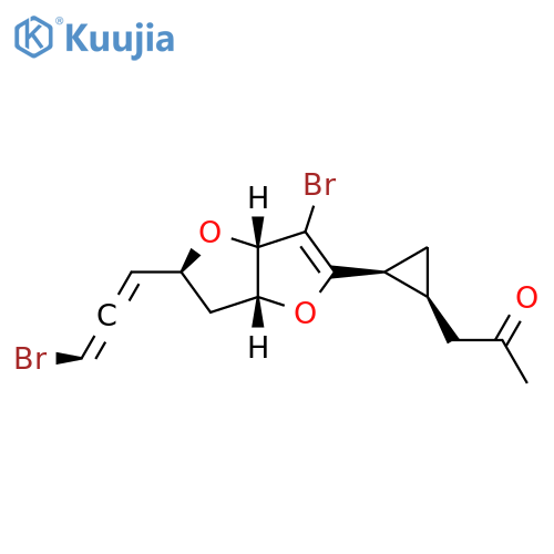 2-Propanone, 1-[(1S,2S)-2-[(3aS,5S,6aR)-3-bromo-5-[(1S)-3-bromo-1,2-propadienyl]-3a,5,6,6a-tetrahydrofuro[3,2-b]furan-2-yl]cyclopropyl]- (9CI) structure