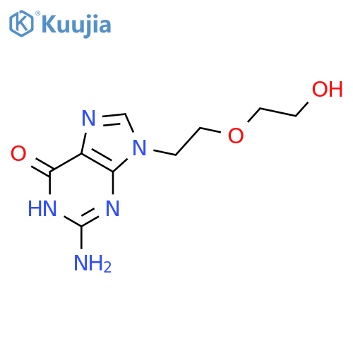 6H-Purin-6-one, 2-amino-1,9-dihydro-9-[2-(2-hydroxyethoxy)ethyl]- structure