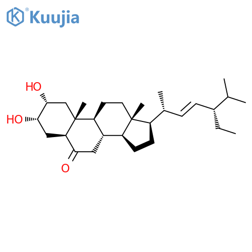 (22E,24S)-2α,3α-dihydroxy-5α-stigmast-22-en-6-one structure