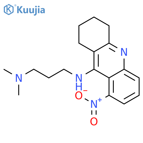 N,N-dimethyl-N'-(8-nitro-1,2,3,4-tetrahydroacridin-9-yl)propane-1,3-diamine structure