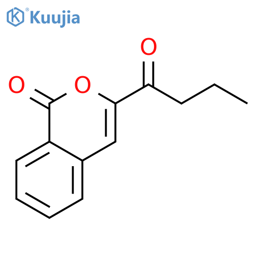 1H-2-BENZOPYRAN-1-ONE, 3-(1-OXOBUTYL)- structure
