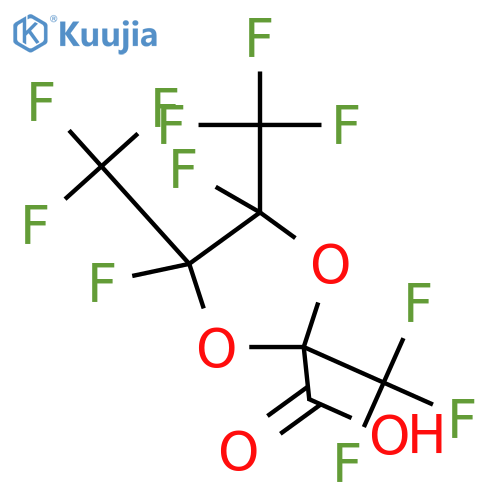 1,3-Dioxolane-2-carboxylic acid, 4,5-difluoro-2,4,5-tris(trifluoromethyl)- structure