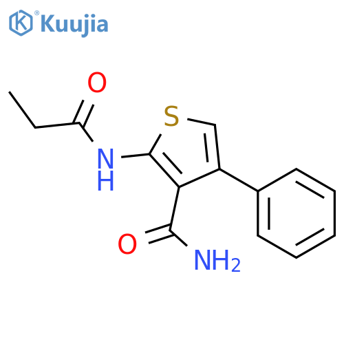 3-THIOPHENECARBOXAMIDE, 2-[(1-OXOPROPYL)AMINO]-4-PHENYL- structure