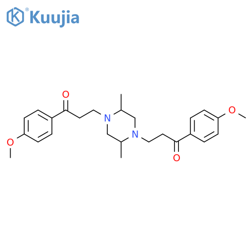 1-Propanone,3,3'-(2,5-dimethyl-1,4-piperazinediyl)bis[1-(4-methoxyphenyl)- structure