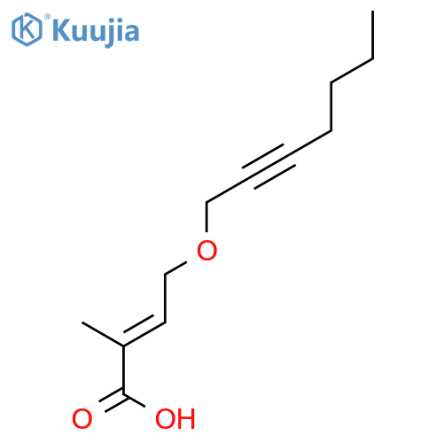 2-BUTENOIC ACID, 4-(2-HEPTYNYLOXY)-2-METHYL-, (2E)- structure