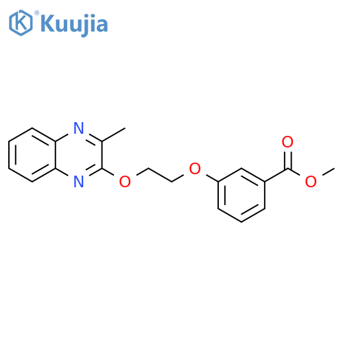 Benzoic acid, 3-[2-[(3-methyl-2-quinoxalinyl)oxy]ethoxy]-, methyl ester structure