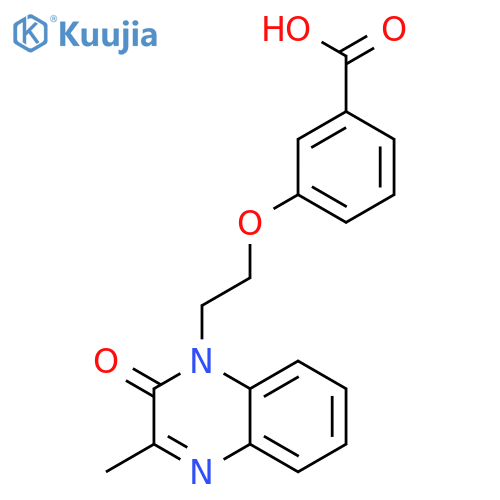 Benzoic acid, 3-[2-(3-methyl-2-oxo-1(2H)-quinoxalinyl)ethoxy]- structure