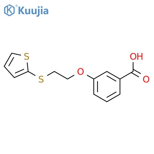 Benzoic acid, 3-[2-(2-thienylthio)ethoxy]- structure
