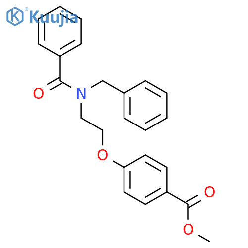 BENZOIC ACID, 4-[2-[BENZOYL(PHENYLMETHYL)AMINO]ETHOXY]-, METHYL ESTER structure