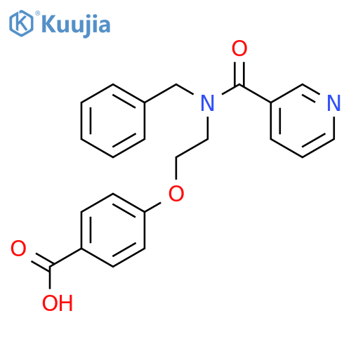 BENZOIC ACID, 4-[2-[(PHENYLMETHYL)(3-PYRIDINYLCARBONYL)AMINO]ETHOXY]- structure