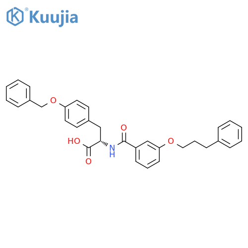 L-Tyrosine, O-(phenylmethyl)-N-[3-(3-phenylpropoxy)benzoyl]- structure