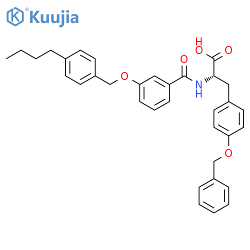 L-Tyrosine, N-[3-[(4-butylphenyl)methoxy]benzoyl]-O-(phenylmethyl)- structure