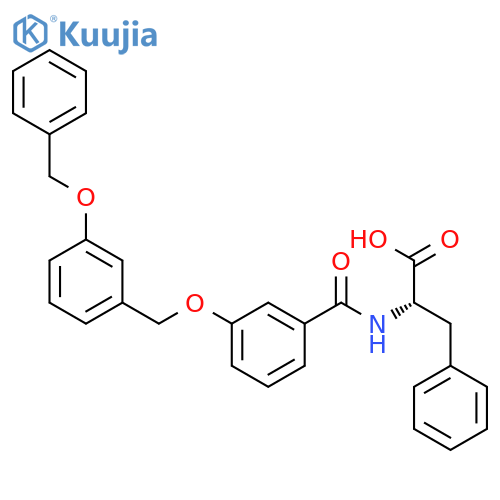 L-PHENYLALANINE, N-[3-[[3-(PHENYLMETHOXY)PHENYL]METHOXY]BENZOYL]- structure