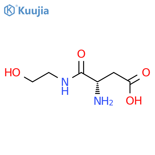 Butanoic acid, 3-amino-4-[(2-hydroxyethyl)amino]-4-oxo-, (3S)- structure