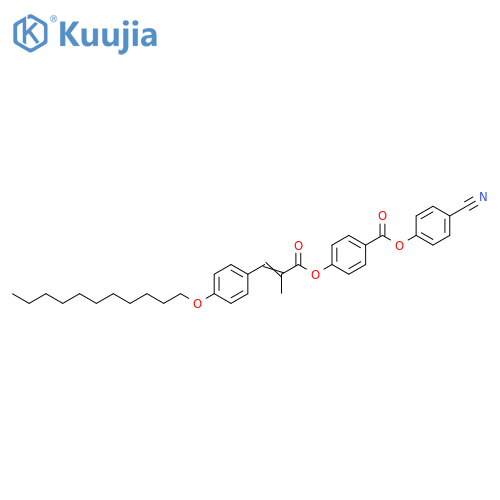 Benzoic acid,4-[[2-methyl-1-oxo-3-[4-(undecyloxy)phenyl]-2-propenyl]oxy]-,4-cyanophenyl ester structure