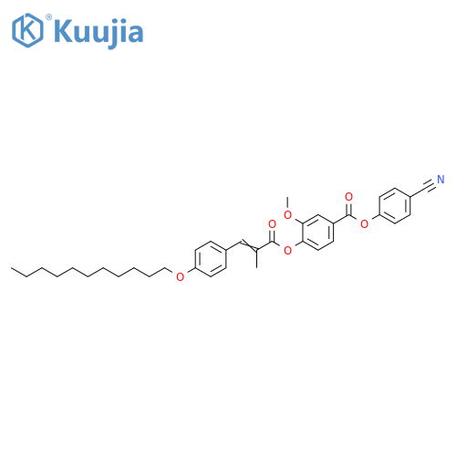 Benzoic acid, 3-methoxy-4-[[2-methyl-1-oxo-3-[4-(undecyloxy)phenyl]-2-propen-1-yl]oxy]-, 4-cyanophenyl ester structure