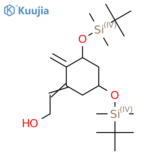 (2Z)-2-(3S,5R)-3,5-Bis(1,1-dimethylethyl)dimethylsilyloxy-2-methylenecyclohexylideneethanol structure