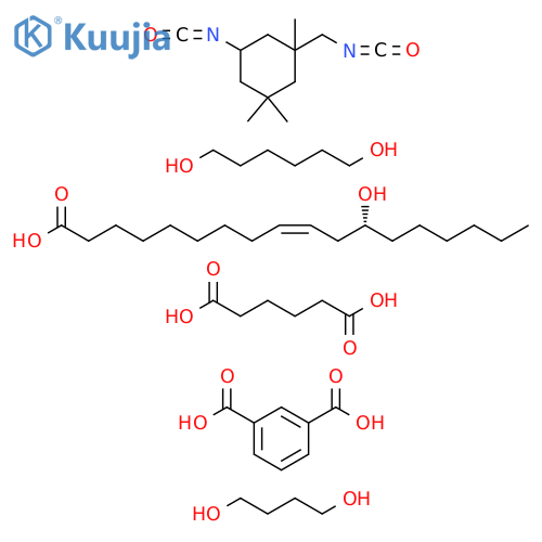 1,3-Benzenedicarboxylicacid,polymerwith1,4-butanediol,hexanedioicacid,1,6-hexanediol,(9Z,12R)-12-hydroxy-9-octadecenoicacidand5-isocyanato-1-(isocyanatomethyl)-1,3,3-trimethylcyclohexane structure