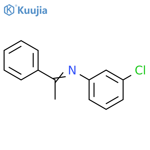 Benzenamine, 3-chloro-N-(1-phenylethylidene)- structure